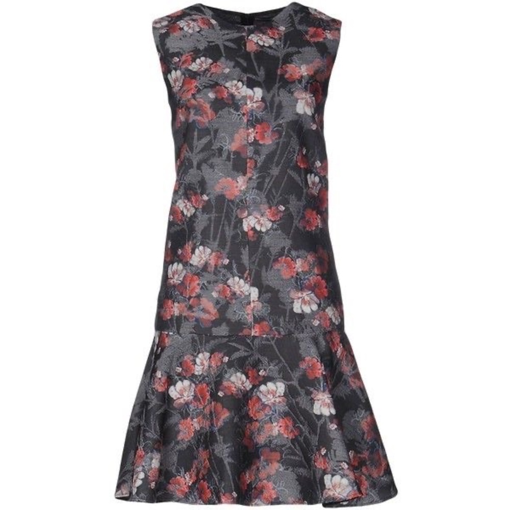 Ermanno Scervino Floral Midi Dress - grey and Red size 40 (Small)